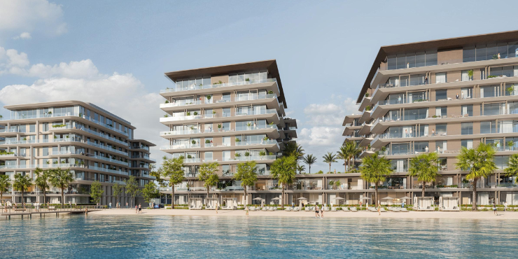 Visualisierung der Blue Beach Residence unmittelbar am Wasser